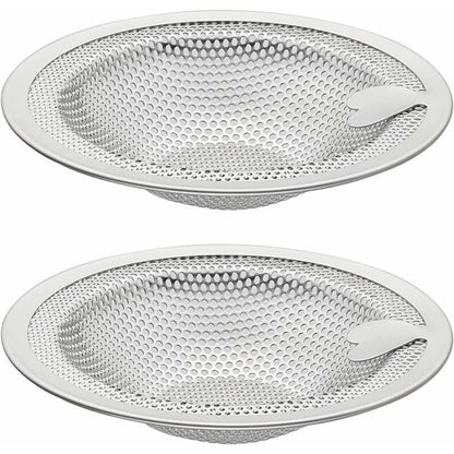 2 pcs Heart Shape Kitchen Sink Filter, Stainless Steel Sink Filter, Sink Grid, Kitchen Sink Stopper, Drain V1188-MS-227-2403