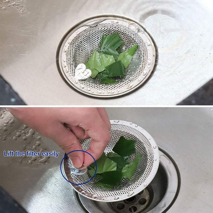 2 pcs Heart Shape Kitchen Sink Filter, Stainless Steel Sink Filter, Sink Grid, Kitchen Sink Stopper, Drain V1188-MS-227-2403