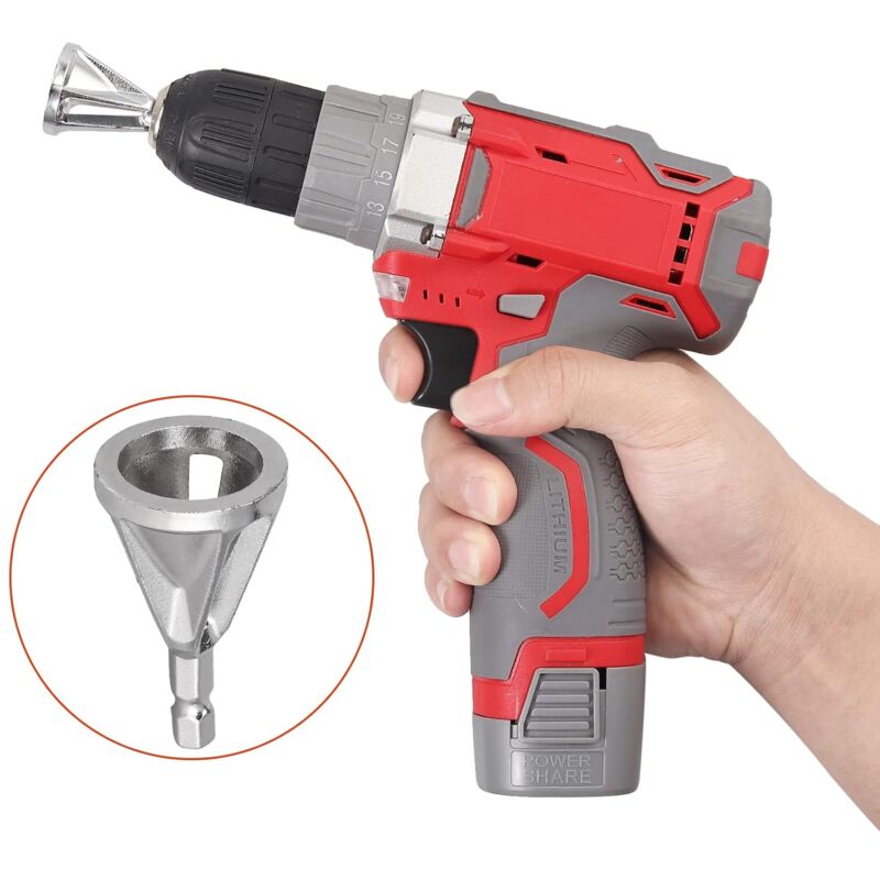 External Chamfer Deburring Tool For Drill Bit, Burr Removal Bit Quickly Repairs DAmaged Metal External Chamfer V1188-MS-227-2405