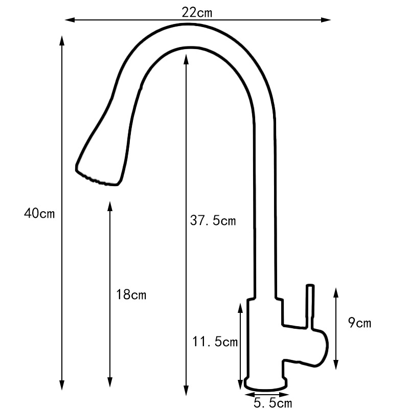 Black Kitchen Faucet, Stainless Steel Pull-Down Sprayer Sink Mixer Tap, 2 Spray Modes Kitchen Mixer Tap, High V1188-MS-227-2416