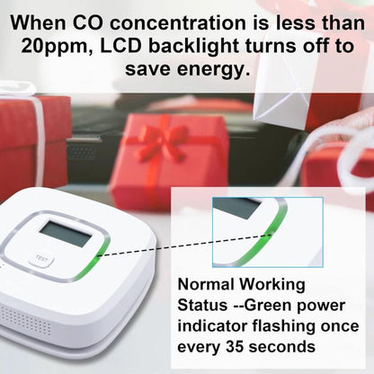 Battery Operated Carbon Monoxide (Co) Detector, En 52091 Certified, Carbon Monoxide Detector With Digital V1188-MS-227-2417