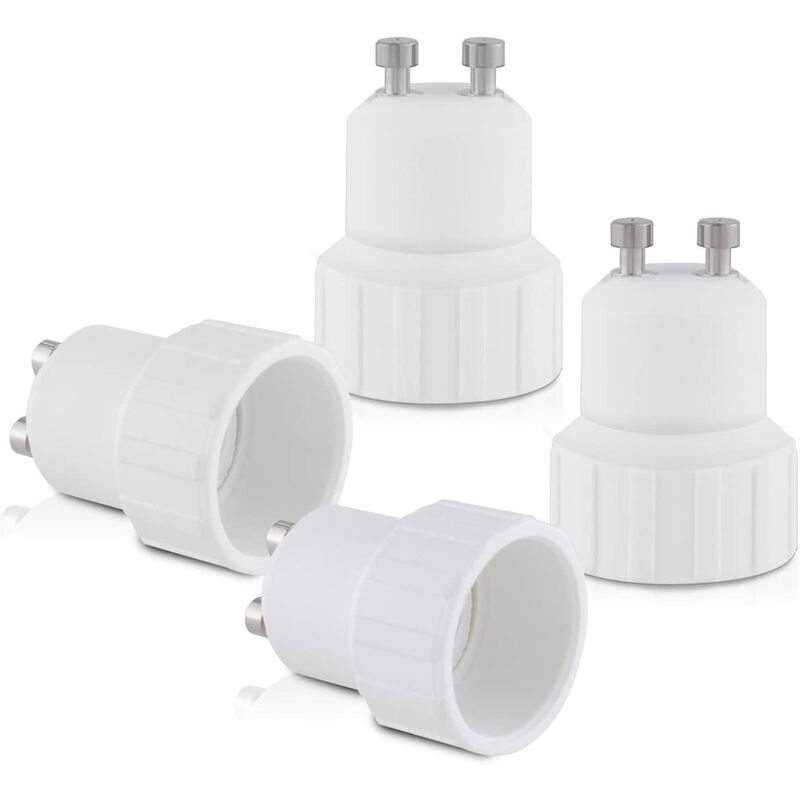 4X Socket Adapter - Gu10 To E14 Socket Converter - Bayonet Base Lamp Holder Adapter For LED Halogen Bulb V1188-MS-227-2418
