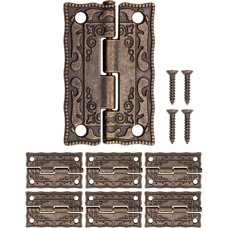 6 pcs Mini Metal Hinges Vintage Style 36 X 23Mm V1188-MS-227-2422