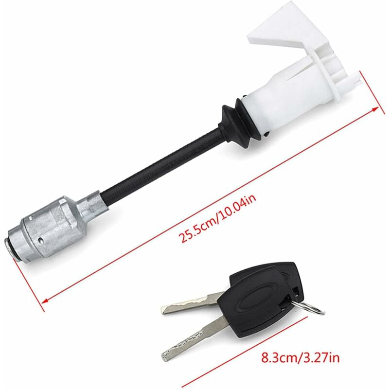 Bonnet Lock Barrel For Focus Mk2 C-Max, Bonnet Release Lock Kit 2004-2012 1343577 Long Type With 2 Keys V1188-MS-227-2427