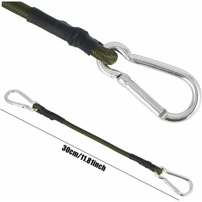 2 Pack 30Cm Heavy Duty Mini Bungee Cords With Carabiner For Camping, Luggage, Travel V1188-MS-227-2430