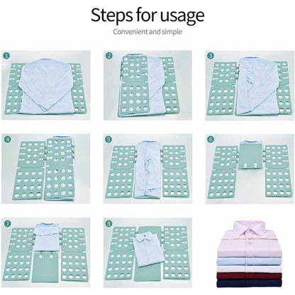 Folding Board, Foldable Organizer With Flip For Adults Clothes Folder Clothing Folder Shirt T-Shirt Green V1188-MS-227-2439