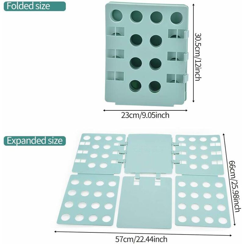 Folding Board, Foldable Organizer With Flip For Adults Clothes Folder Clothing Folder Shirt T-Shirt Green V1188-MS-227-2439