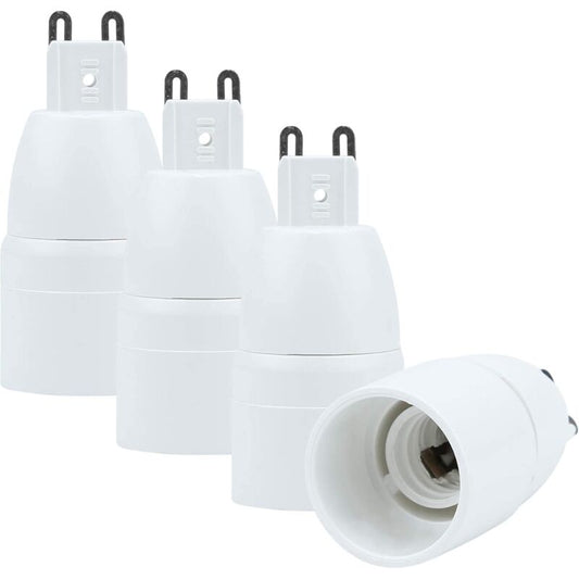 4X Lamp Socket Adapter G9 To E14 In White - 4 pcs Set Reformatting Converters For Lamp Sockets For V1188-MS-227-2445