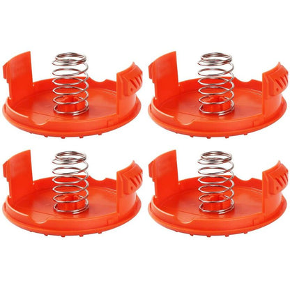 4 pcs Spool Caps + 4 pcs Springs Replacement Parts Accessories Compatible With Black+Decker Rc-100-P String V1188-MS-227-2447
