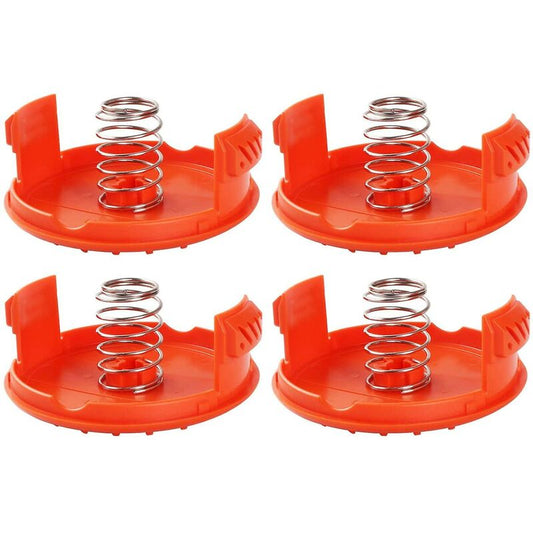4 pcs Spool Caps + 4 pcs Springs Replacement Parts Accessories Compatible With Black+Decker Rc-100-P String V1188-MS-227-2447