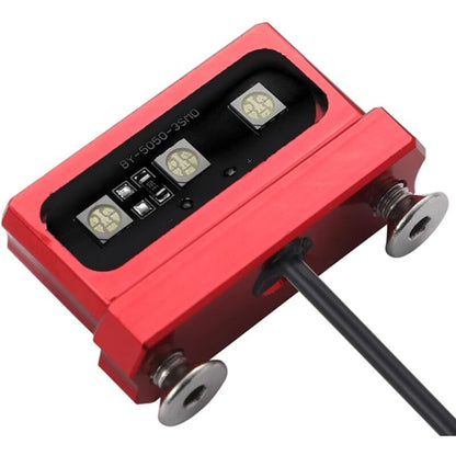 1Pc Cnc Motorcycle License Plate Light, Universal 12V Motorcycle LED Rear Brake Tail Light Lamp, White Light, V1188-MS-227-2450