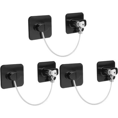 3 Pack Child Safety Window Lock, Adhesive Refrigerator Door Lock Opening Limit Cable Child Safety Window V1188-MS-227-2453