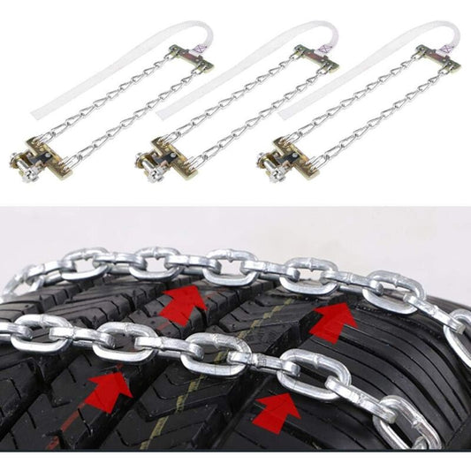 Tire Anti-Skid Chain, 3 pcs Steel Anti-Skid Chain For Car Snow Mud Chain(235-265Mm) V1188-MS-227-2457
