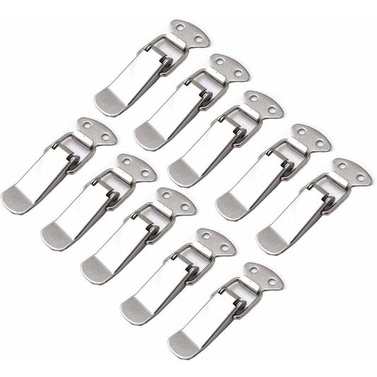 10 pcs Spring Loaded Toggle Latch Stainless Steel Lever Catch Drawer Hardware For Toolbox Suitcase And Chest V1188-MS-227-2458