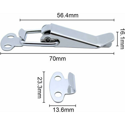 10 pcs Spring Loaded Toggle Latch Stainless Steel Lever Catch Drawer Hardware For Toolbox Suitcase And Chest V1188-MS-227-2458