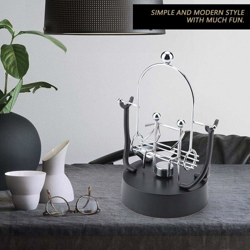 Electronic Perpetual Motion Shake Wiggle Device Swinging Balance Bicycle Physics Science Desk Toy V1188-MS-227-2465