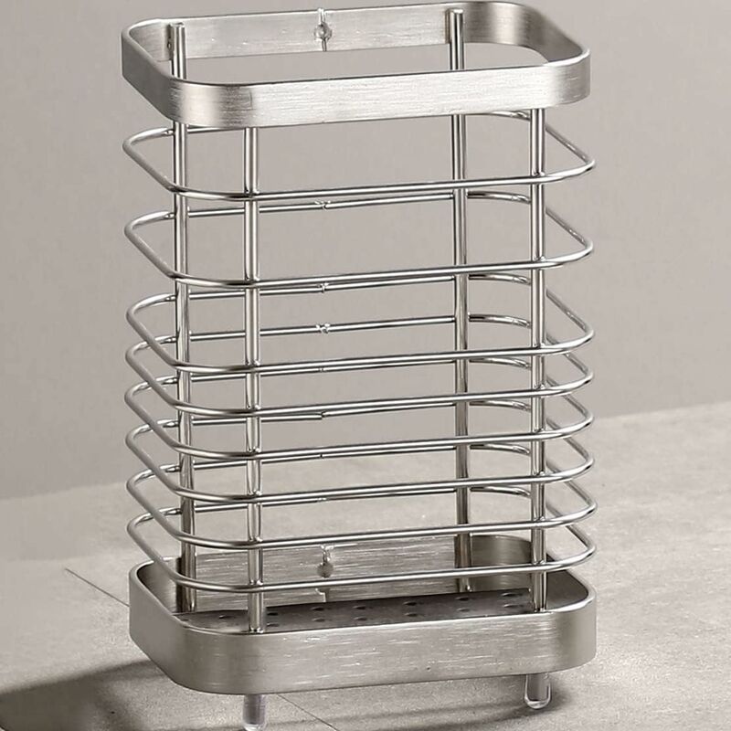 Stainless Steel Kitchen Utensil Holder, Cutlery Holder, Utensil Rack, Countertop Organizer, Restaurant V1188-MS-227-2470