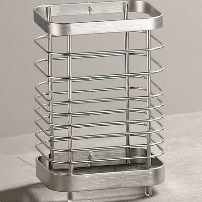 Stainless Steel Kitchen Utensil Holder, Cutlery Holder, Utensil Rack, Countertop Organizer, Restaurant V1188-MS-227-2470