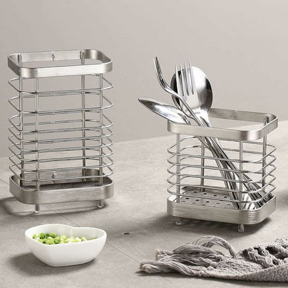 Stainless Steel Kitchen Utensil Holder, Cutlery Holder, Utensil Rack, Countertop Organizer, Restaurant V1188-MS-227-2470