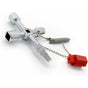 Universal Cross Wrench, Practical 4-Way Multifunctional Wrench, Silver Control Cabinet Key, Used For Water And V1188-MS-227-2472