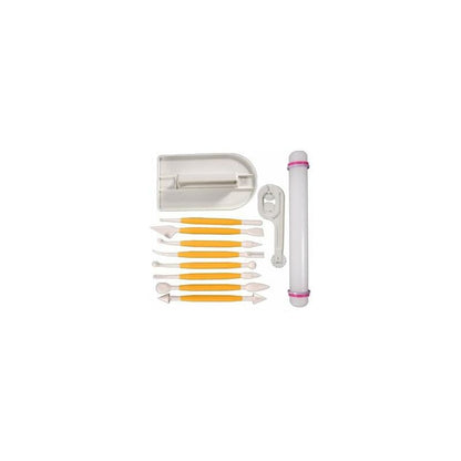 4 pcs Set DArk Sugar Paste Modeling Tools, 11 Cake Molds V1188-MS-227-2478