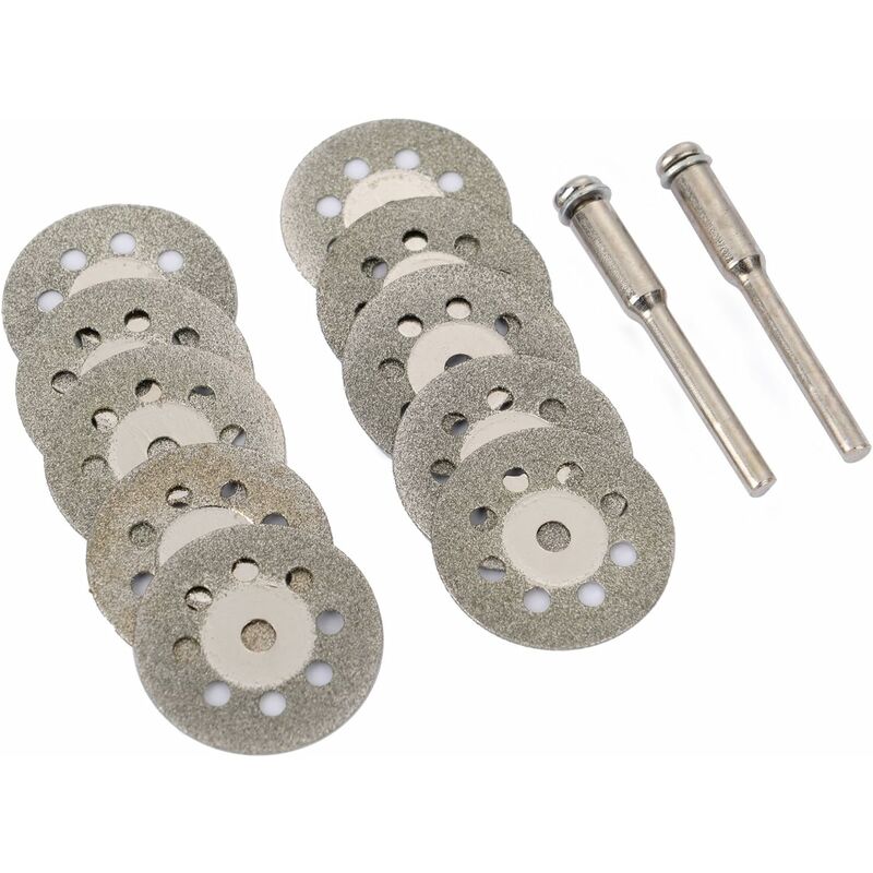 12 Pack 22Mm Mini Perforated Diamond Cutting Discs, Cutting Wheels, Shanks Ann Arbor V1188-MS-227-2481