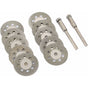 12 Pack 22Mm Mini Perforated Diamond Cutting Discs, Cutting Wheels, Shanks Ann Arbor V1188-MS-227-2481