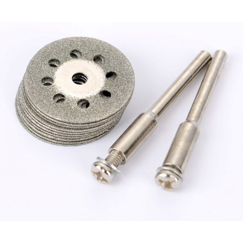 12 Pack 22Mm Mini Perforated Diamond Cutting Discs, Cutting Wheels, Shanks Ann Arbor V1188-MS-227-2481