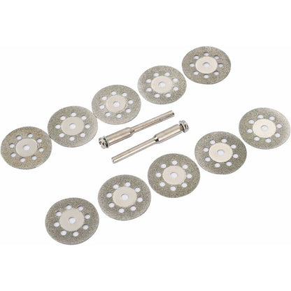 12 Pack 22Mm Mini Perforated Diamond Cutting Discs, Cutting Wheels, Shanks Ann Arbor V1188-MS-227-2481