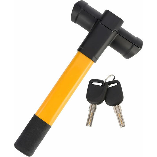 Retractable Car Steering Wheel Lock, Heavy Duty T-Bar Universal Steering Wheel Clamp With 2 Keys For Cars, V1188-MS-227-2482