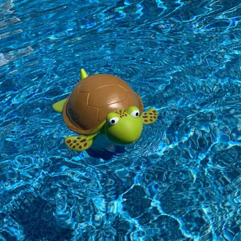 Premium Floating Pet Chlorine Dispenser For Chemical Tablets Compatible With 3" Tabs Bromine Holder (Turtle) V1188-MS-227-2484