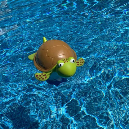 Premium Floating Pet Chlorine Dispenser For Chemical Tablets Compatible With 3" Tabs Bromine Holder (Turtle) V1188-MS-227-2484