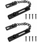 2 pcs Door Lock Chain With Screws, Anti-Theft Security Door Lock Chain For Interior Door Home Security V1188-MS-227-2485