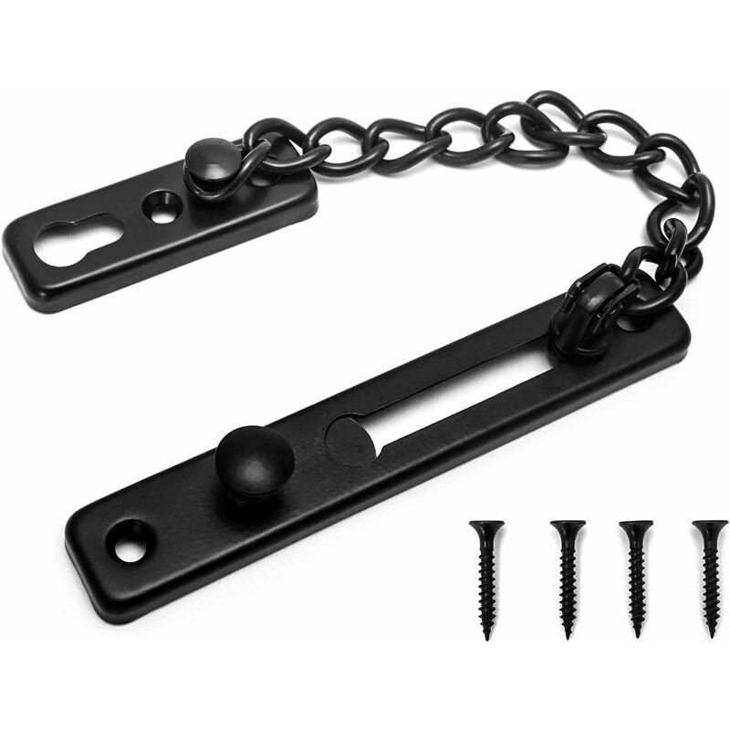 2 pcs Door Lock Chain With Screws, Anti-Theft Security Door Lock Chain For Interior Door Home Security V1188-MS-227-2485