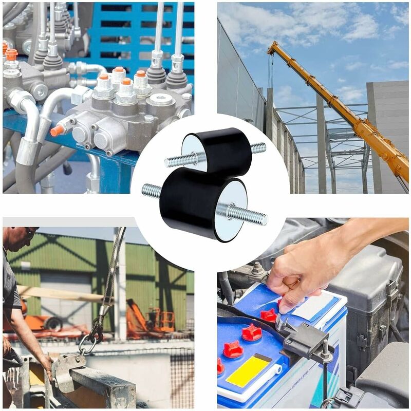Rubber Mounts M8X23 Anti-Vibration Isolator Isolation Shock Absorber Absorption Bracket With Threaded Bolt V1188-MS-227-2490