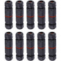 Whpps 10 pcs Ip68 Waterproof Straight Connector Junction Box Electrical Wire Cable 3 Pin Outdoor Connector V1188-MS-227-2492