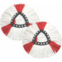 2 Pack Mop Heads Compatible With Vileda 2 In 1 Turbo Mop Replacement Head, Microfiber, Red, White. V1188-MS-227-2493
