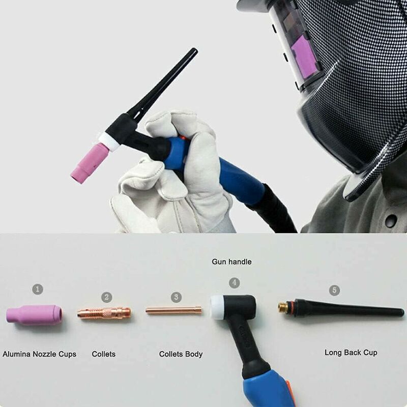 Tig Welding Accessories Wp-26 Argon Arc Welding Equipment Adapter Sleeve Shell Ceramic Nozzle For Tig Welding V1188-MS-227-2501