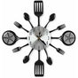 16" Large Kitchen Wall Clocks With Spoons And Forks, Great Home Decor And Nice Gifts, Black V1188-MS-227-2502