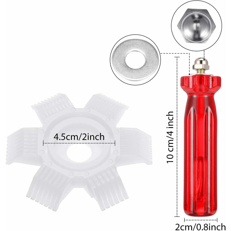 4 Pieces Air Conditioner Condenser Comb Air Conditioner Comb Ac Fin Comb Refrigerator Stainless Steel Comb, 3 V1188-MS-227-2509