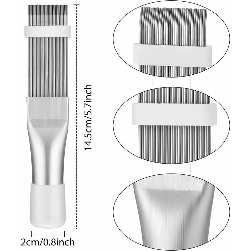 4 Pieces Air Conditioner Condenser Comb Air Conditioner Comb Ac Fin Comb Refrigerator Stainless Steel Comb, 3 V1188-MS-227-2509