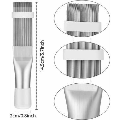 4 Pieces Air Conditioner Condenser Comb Air Conditioner Comb Ac Fin Comb Refrigerator Stainless Steel Comb, 3 V1188-MS-227-2509
