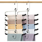 2 Pack Space Saving Hangers - Non-Slip Trouser Hanger With Foam Padded Swing Hanger Multi-Layer Hanger V1188-MS-227-2515