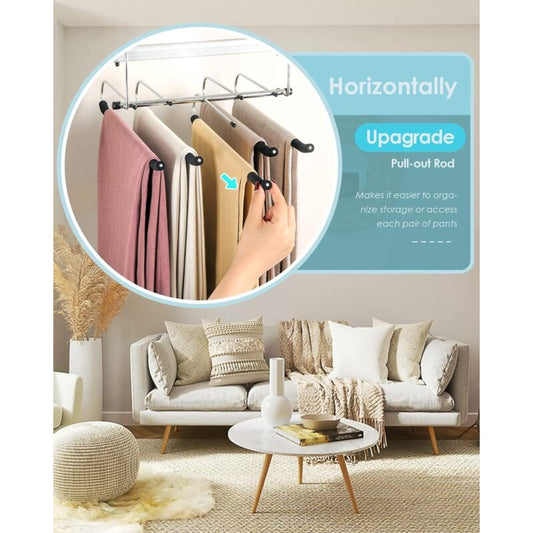 2 Pack Space Saving Hangers - Non-Slip Trouser Hanger With Foam Padded Swing Hanger Multi-Layer Hanger V1188-MS-227-2515