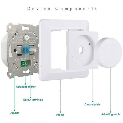 Light LED Dimmer Switch,220-240V 5-200W Smart Button Switches And Dimmers Light LED Dimmer Switch V1188-MS-227-2517