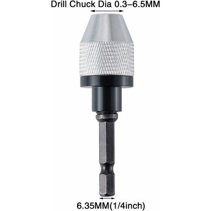 Quick Change Keyless Drill Chuck With 0.3-6.5Mm Hex Shank V1188-MS-227-2518