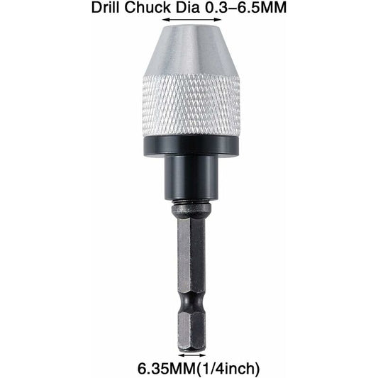 Quick Change Keyless Drill Chuck With 0.3-6.5Mm Hex Shank V1188-MS-227-2518