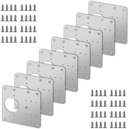 8 pcs Stainless Steel Cabinet Hinge Repair Plate With 48 Screws V1188-MS-227-2520