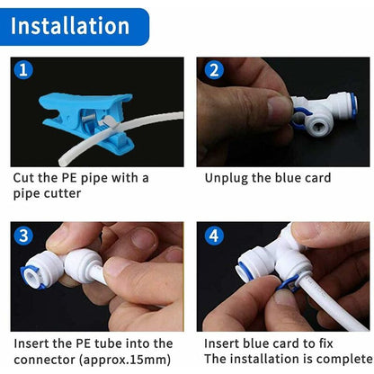 12 pcs RO Water Filter Accessories Nozzle Fitting 1/4 Inch 90 Degree Right Angle Fast Docking For Connecting V1188-MS-227-2532