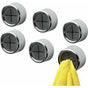 6 Pack Dishcloth Holders, ROund Self Adhesive Hooks, Kitchen Hooks, Suction Cup Towel Rack For Bathroom, V1188-MS-227-2533